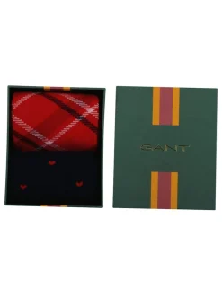 Rood - GANT Check and Heart Socks 2 Pack
