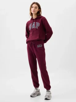 Rood - Gap joggingbroek met logo en rechte pijpen