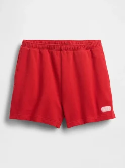 Rood - Gap klassieke korte sweatbroek van extra zware french terry