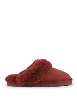 Rood - Jones Bootmaker Bella-Rose Sheepskin Mule Slippers