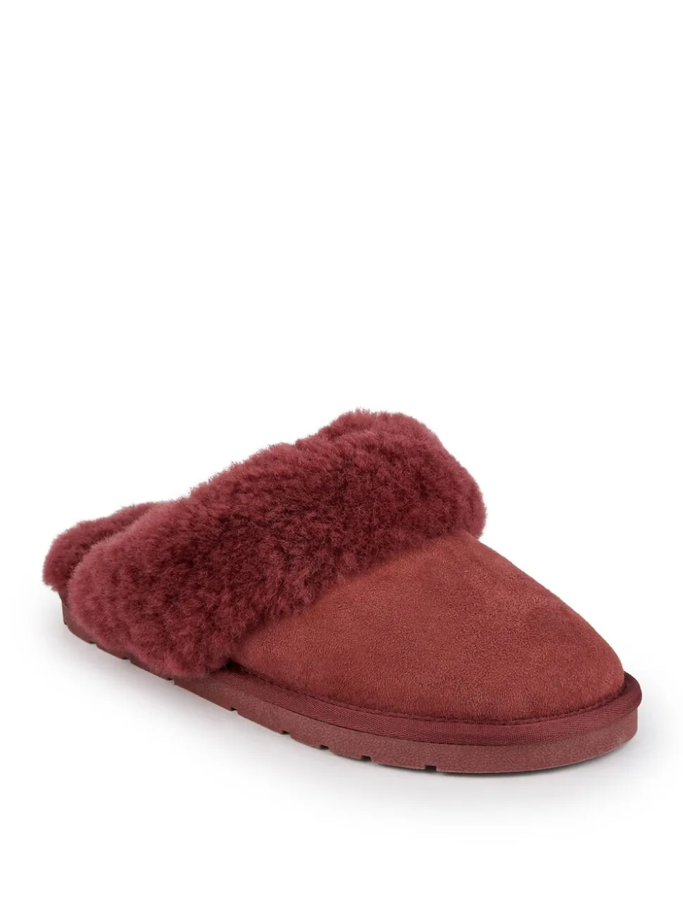 Rood - Jones Bootmaker Bella-Rose Sheepskin Mule Slippers
