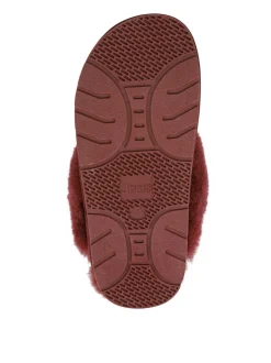 Rood - Jones Bootmaker Bella-Rose Sheepskin Mule Slippers