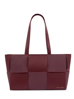 Rood - Katie Loxton Taya Woven Faux Suede Tote Bag