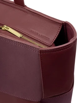 Rood - Katie Loxton Taya Woven Faux Suede Tote Bag