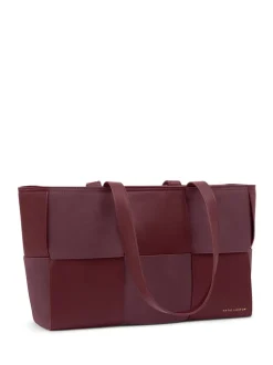 Rood - Katie Loxton Taya Woven Faux Suede Tote Bag