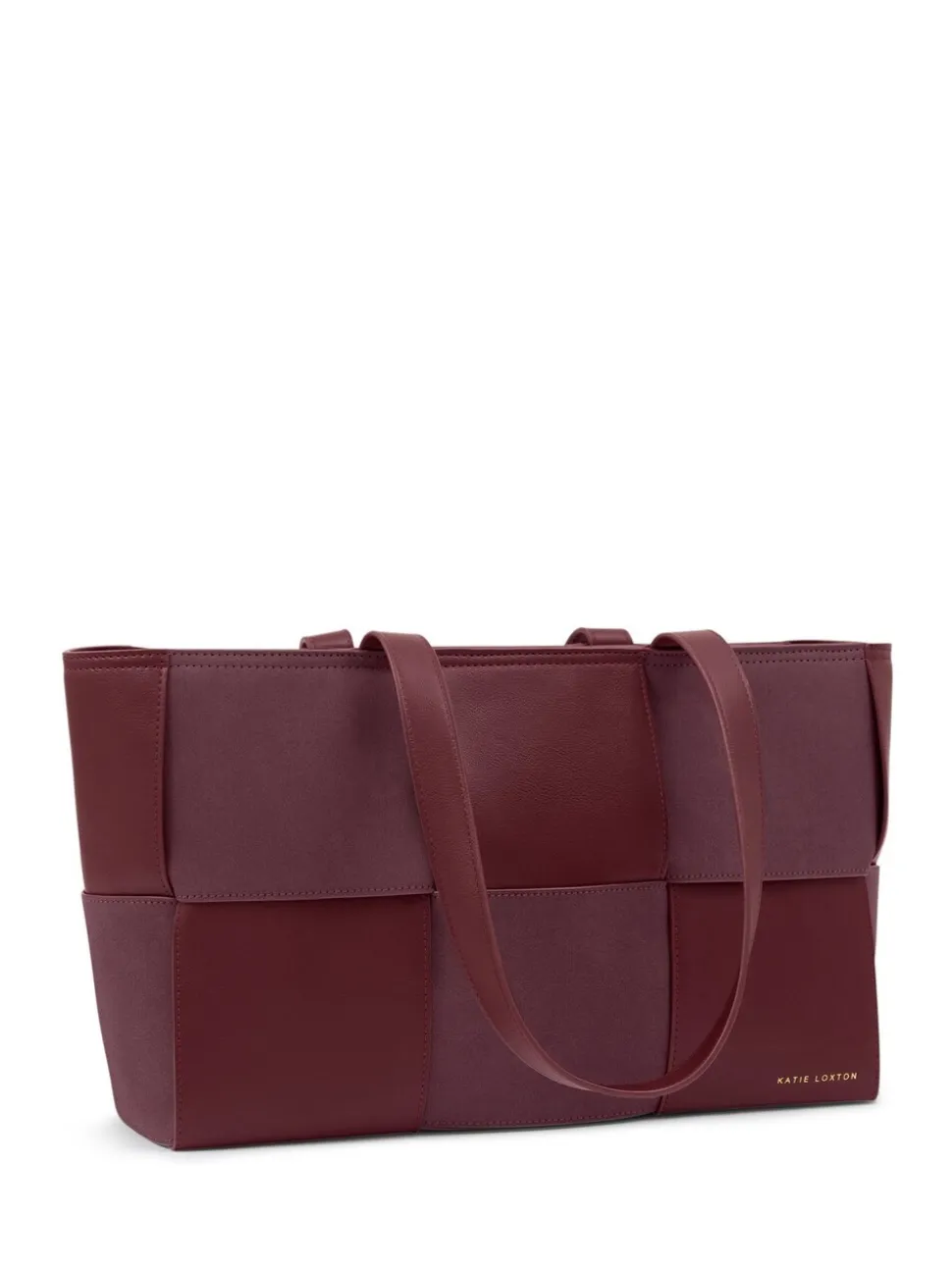Rood - Katie Loxton Taya Woven Faux Suede Tote Bag