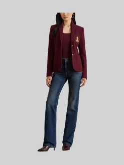 Rood - Lauren Ralph Lauren Blazer met Anfisa Crest-logo