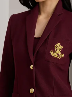 Rood - Lauren Ralph Lauren Blazer met Anfisa Crest-logo