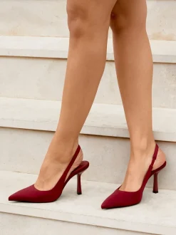Rood - Linzi Dash Slingback Court Heels