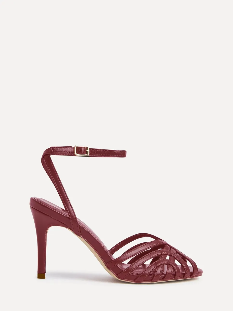 Rood - Linzi Eros Caged Stiletto Heel Sandals
