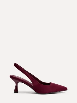Rood - Linzi Izzie slingback pumps met brede pasvorm en hoge hakken