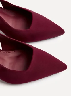 Rood - Linzi Izzie slingback pumps met brede pasvorm en hoge hakken