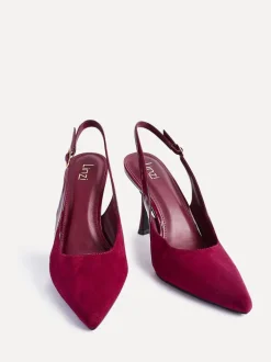 Rood - Linzi Wink Suede And Patent Mix Court Heels