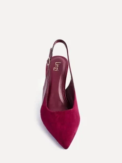 Rood - Linzi Wink Suede And Patent Mix Court Heels
