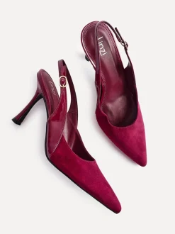 Rood - Linzi Wink Suede And Patent Mix Court Heels