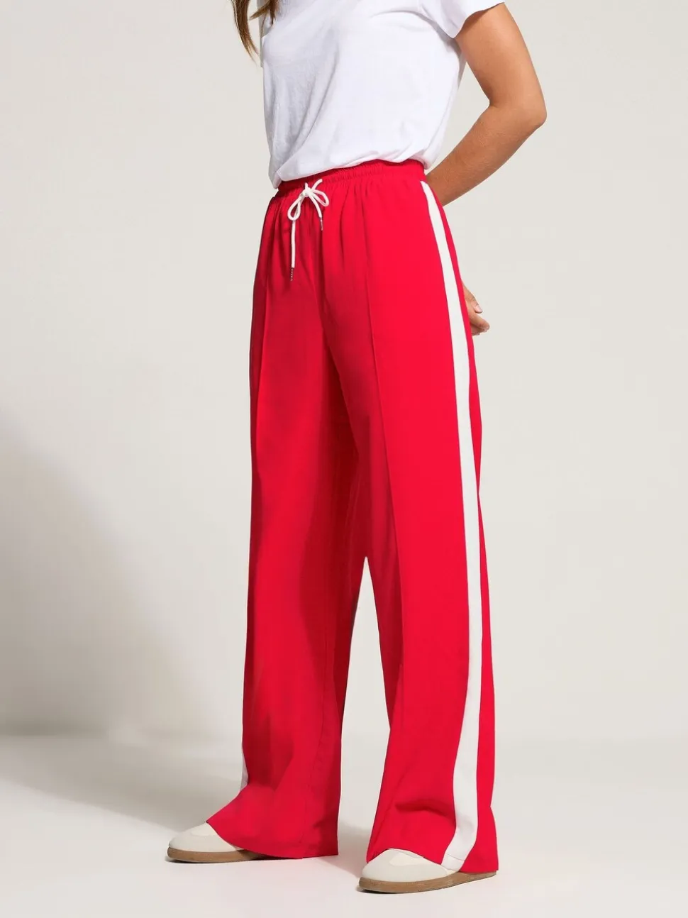 Rood - Long Tall Sally broek met wijde pijpen