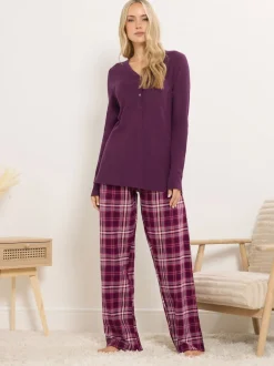 Rood - Long Tall Sally geruite pyjama