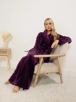 Rood - Long Tall Sally Super Luxe Shawl Maxi Robe