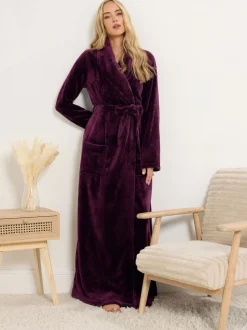 Rood - Long Tall Sally Super Luxe Shawl Maxi Robe