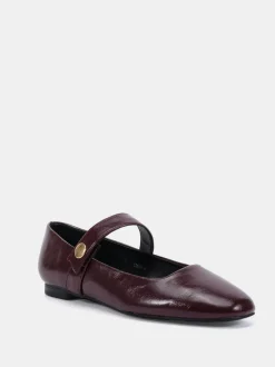 Rood - Novo CANDY Mary Jane Stud Flat Shoes