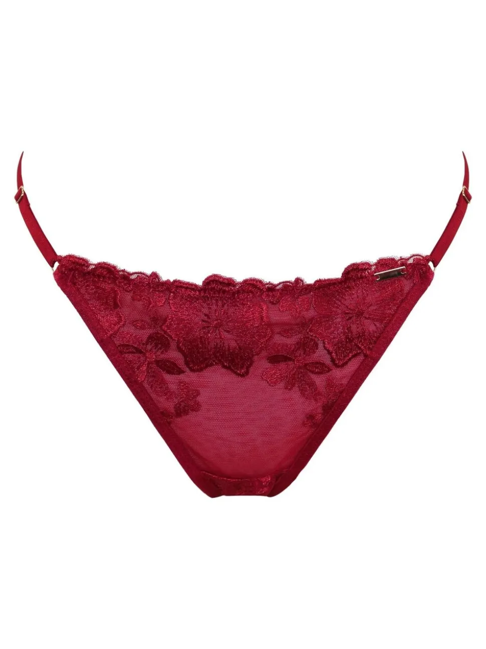 Rood - Pour Moi India Bold Floral Embroidery strings