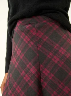 Rood - Roman Panelled Check Midi Skirt