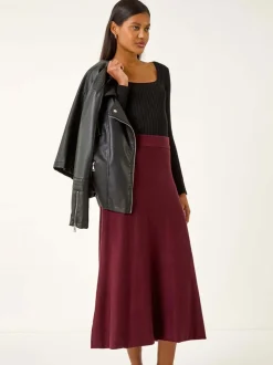 Rood - Roman Shimmer Knit Midi Skirt