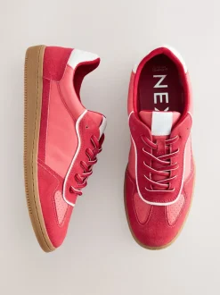 Rood - Sneaker met veters