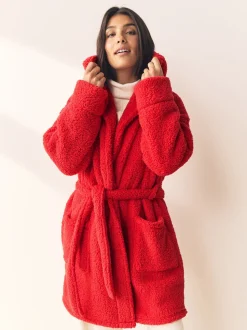 Rood - Teddy badjas