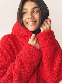 Rood - Teddy badjas