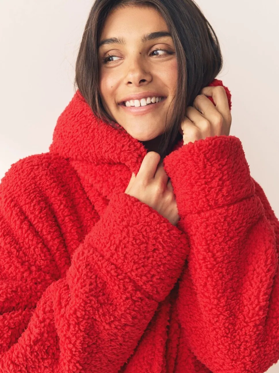 Rood - Teddy badjas