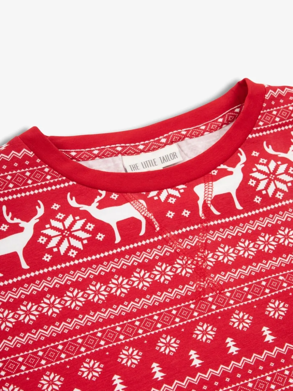Rood - The Little Tailor kerstpyjama met rendier