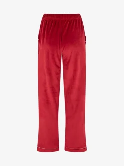 Rood - The Little Tailor luxe kerstpyjama van zacht aanvoelend velours