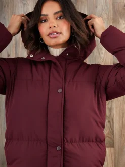 Rood - Threadbare Maxi Puffer Jacket