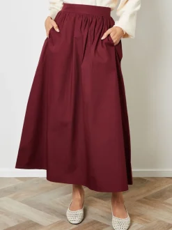 Rood - Threadbare Midi rok met zakken