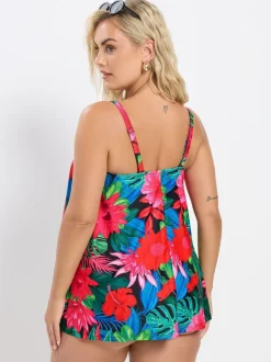 Rood - Yours Curve A-lijntankini