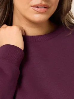 Rood - Yours Curve Crew Neck Sweatshirt Joggers Set