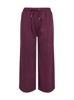 Rood - Yours Curve joggingbroek met wijde pijpen