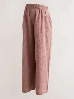 Rood geruit - Zwangerschapsbroek met wijde pijpen