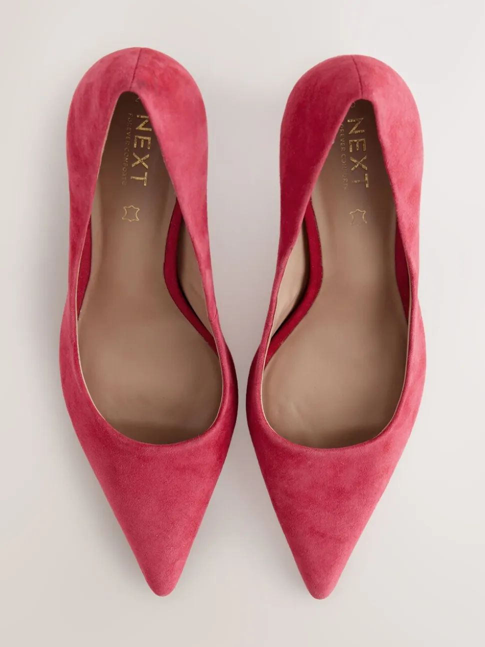 Rood suède - Leren mid-court pumps