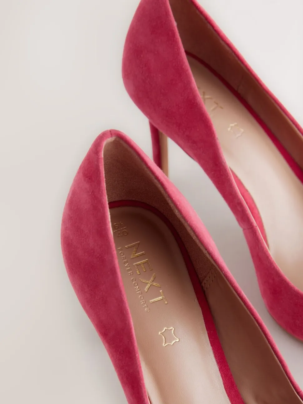 Rood suède - Leren mid-court pumps