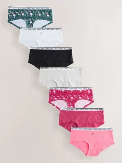 Rood tafelaankleding Print - 7 Katoenen slipjes met logotailleband