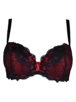 Rood/zwart - Pour Moi Amour beugelbeha