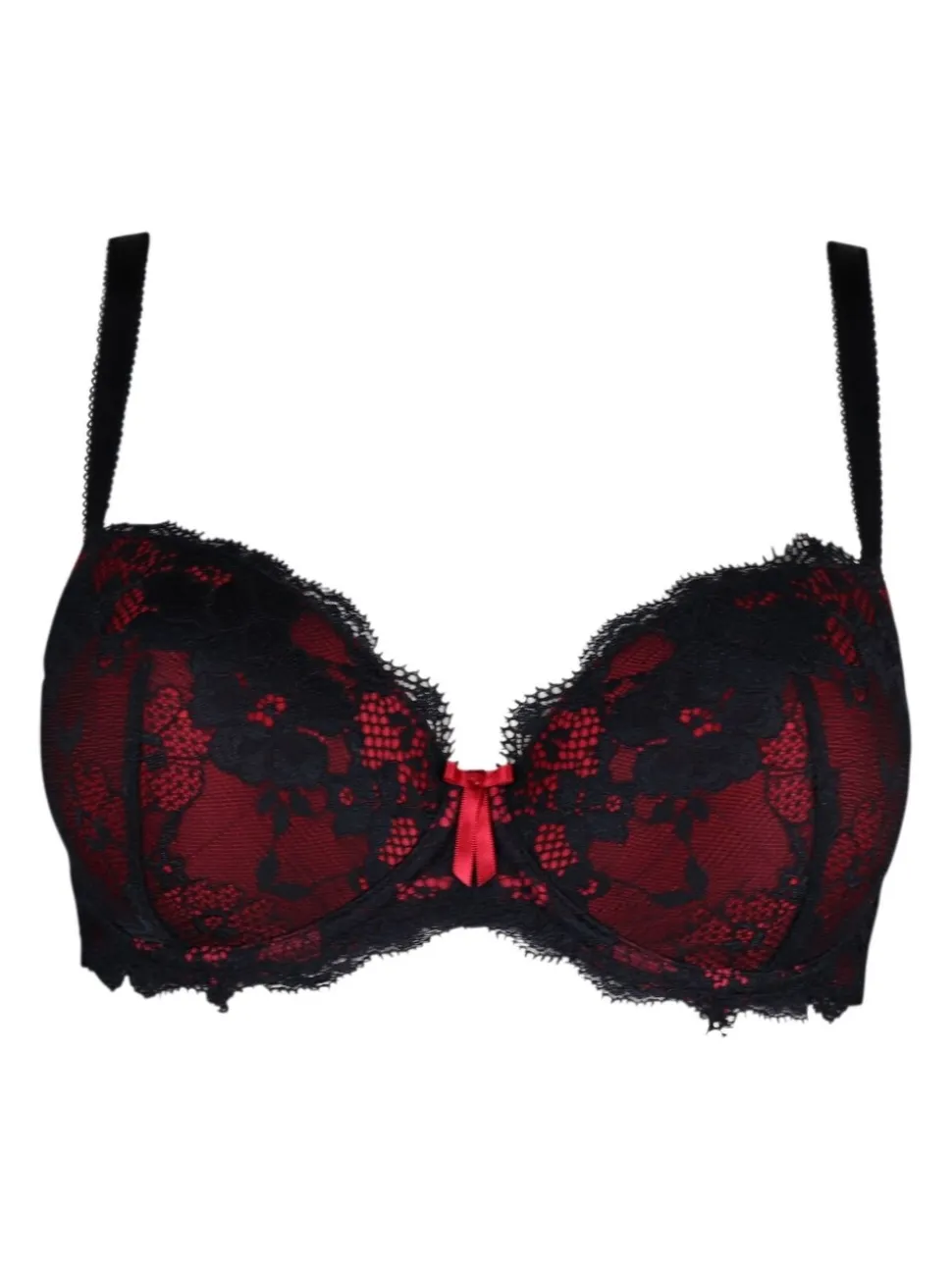 Rood/zwart - Pour Moi Amour beugelbeha