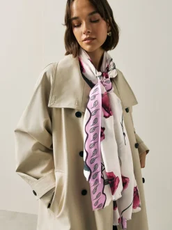 Rose Floral White - Lichte sjaal