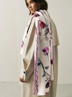 Rose Floral White - Lichte sjaal