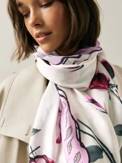 Rose Floral White - Lichte sjaal