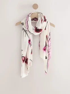 Rose Floral White - Lichte sjaal