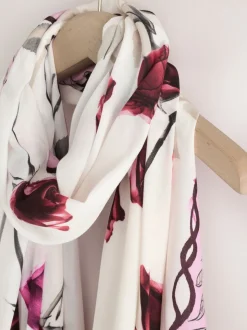 Rose Floral White - Lichte sjaal