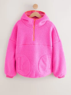 Roze - Active jack met capuchon van borg